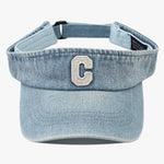 Cross-border Simple Washed Embroidery Three-dimensional Letter  C  Round-top Hat For Outdoor Use, Adjustable Sun Protection Hat, Suitable For Outdoor Golf