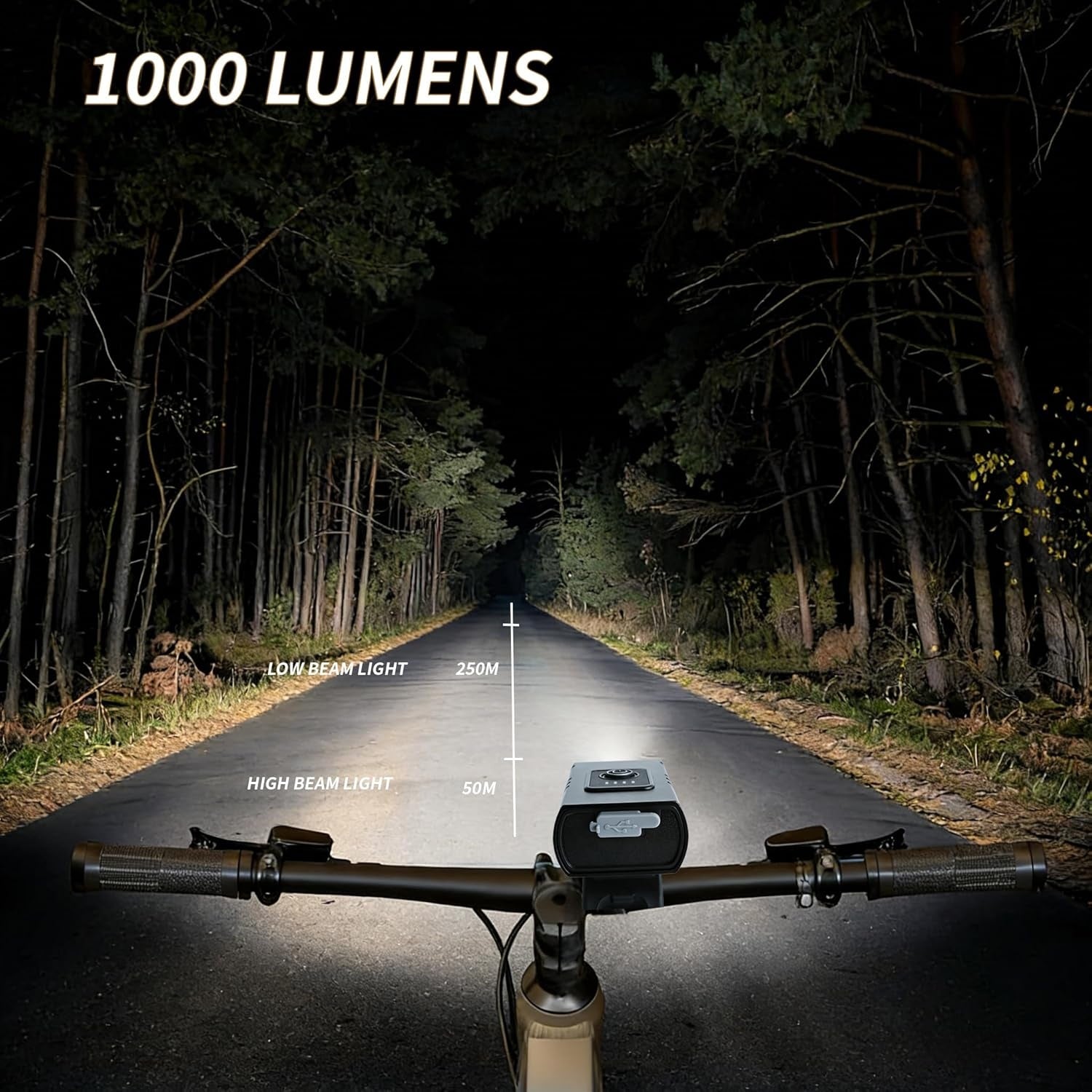 Bicycle Lights, High-brightness Bicycle Lights, Bicycle Lights That Can Be Charged Via USB, Waterproof Safety Bicycle Lights, Suitable For Road, Mountain And Night Riding.