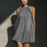 New Stylish High-neck Backless Mini Skirt