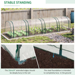 Portable Tunneled Greenhouse With 4 Zippered Doors, Water UV Fighting PVC Cover