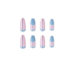 Nail Enhancement Blue French Patch