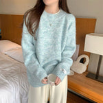 Korean-style Relaxed-fit Crewneck Pullover Sweater Loose Fit