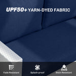 2 Seat Patio Furniture Cushions, 46x26x5 In, Thick Outdoor Loveseat Cushion Set With Removable Cover, Fade-Resistant Replacement Cushions For Outdoor Furniture, Couch, Bench, Swing, Navy Blue