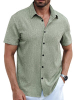 Men's Lapel Short-Sleeve Casual Shirt