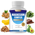 MAGNESIUM COMPLEX Wellness Capsules With Malate & Glycinate And 8 ELEMENTAL MAGNESIUM, Supports Health 90 Capsules, Dietary Supplement.
