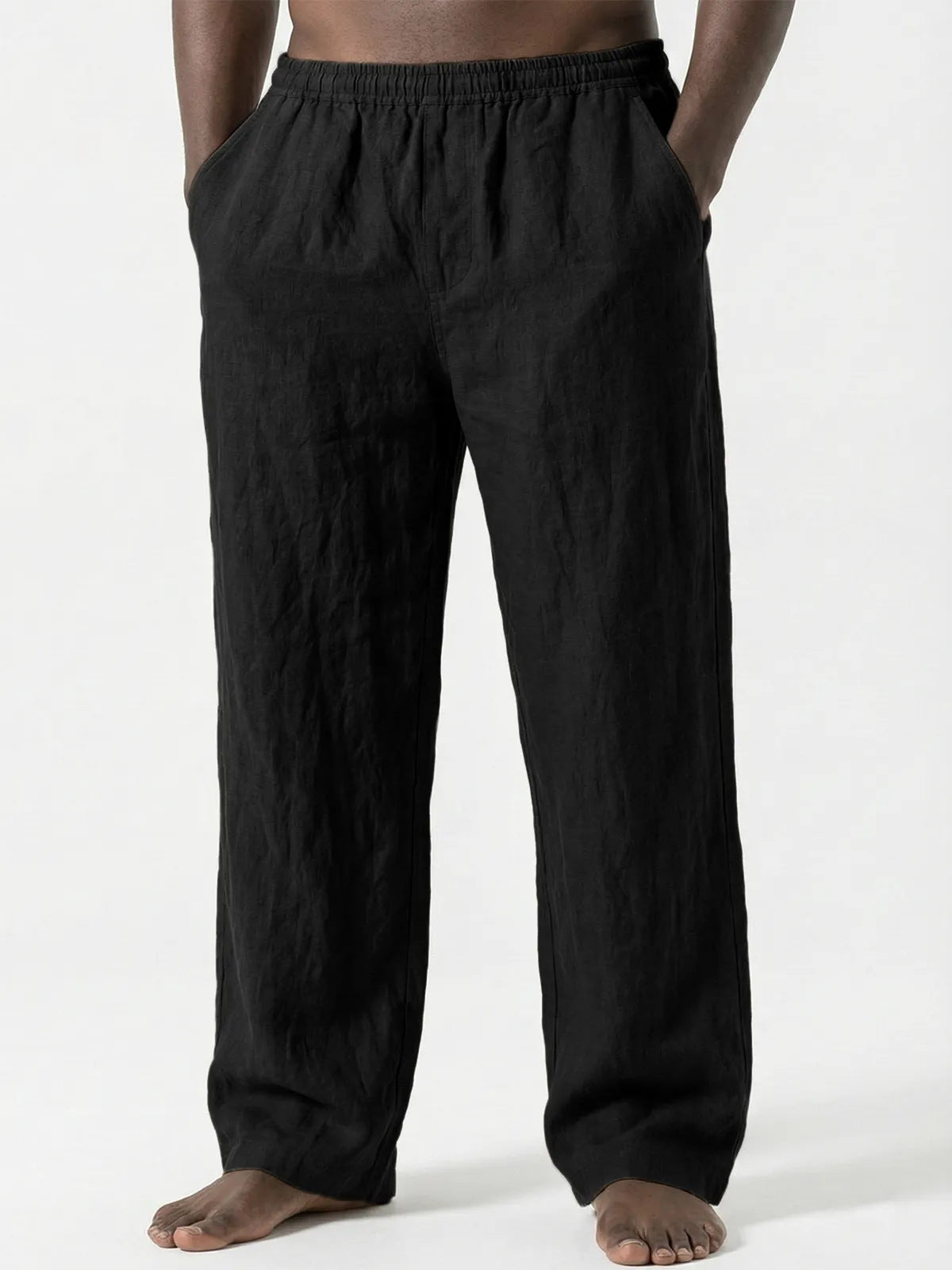 Men's Loose Casual Pants Linen Breathable Sweatpants