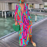 Top-selling Product Fashion Printed V-neck Dress