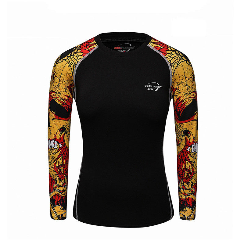 Women's Sports Long Sleeve Printed Tight Yoga Clothing