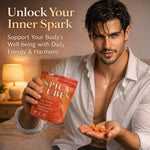 Spicy Cubes, Intimacy Gummies With Chili Pepper, Muira Puama, Maca Root, Epimedium, Helps Promote Hormone Balance, Calmness And Intimacy Wellness, Peach Flavor, 30 Gummies