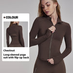 Back Mesh Breathable Yoga Clothing Top Coat