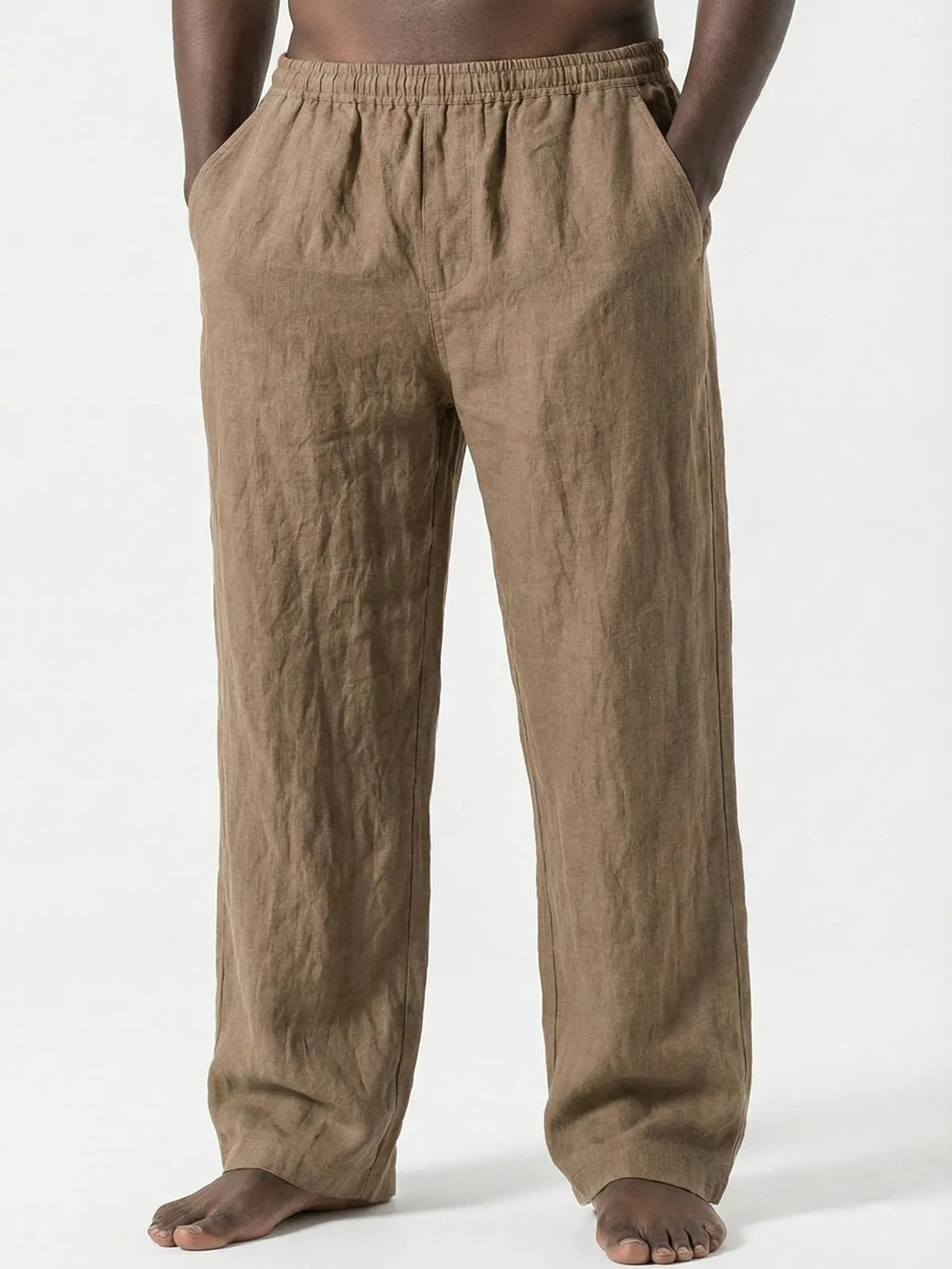 Men's Loose Casual Pants Linen Breathable Sweatpants