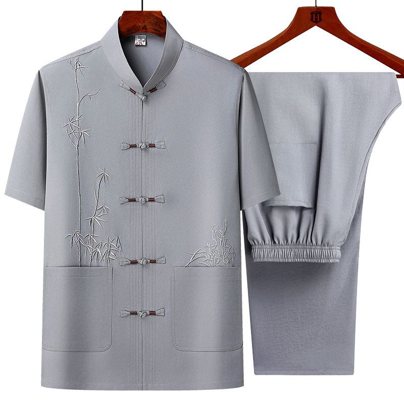 Ice Silk Short-sleeve Shirt For Men