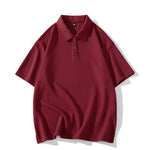 Men's Heavyweight Lapel Straight-shoulder T-shirt