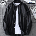 Springautumn Casual Thin Men's Plaid Shirt