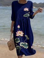 Casual Printed Temperament Long Skirt Girl