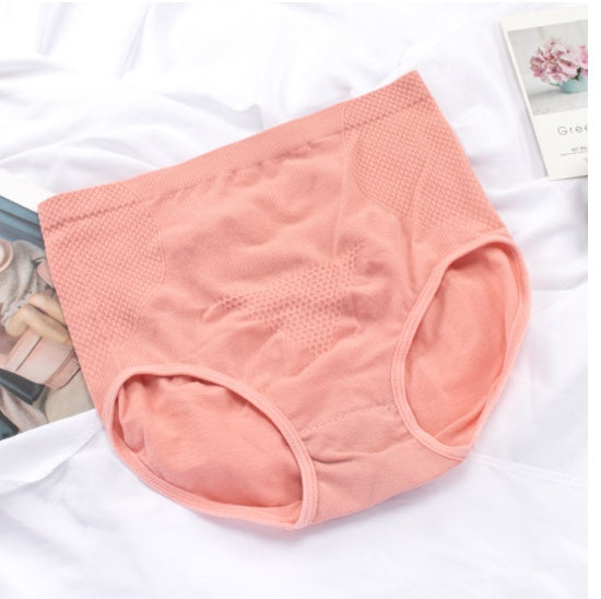 Seamless High Waist Honeycomb Design Graphene Panty