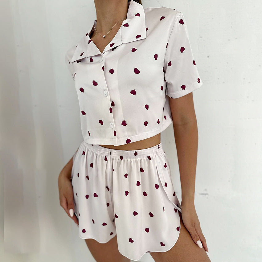 Women's New Best-Selling Heart-Print Set