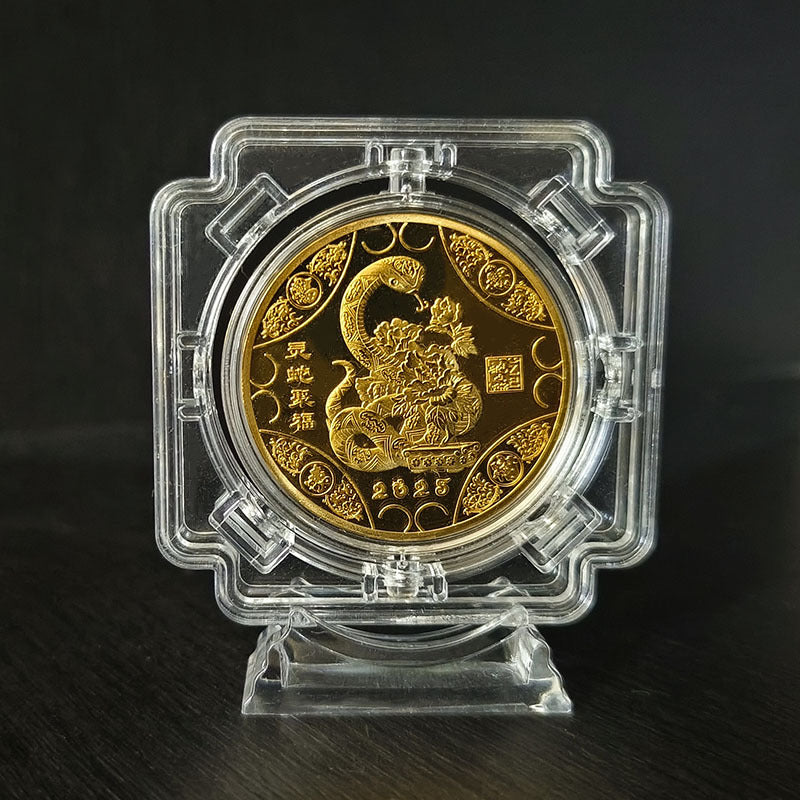 Snake Year Commemorative Medal Color Gold Plated Silver Plated