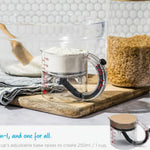 4-In-1 Adjustable Measuring Cup Multi-Functional Measuring Cup With Scraper-Style Seal Base Measurings Cube Cups For Cooking