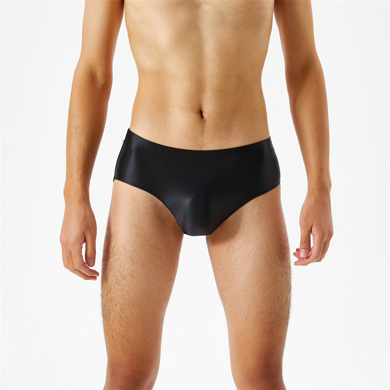 Seamless Crotch One Piece Oily Glossy Silky Panty