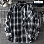 Springautumn Casual Thin Men's Plaid Shirt