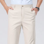 Men's Long PantsCotton Dress Trousers Loose Straight Leg