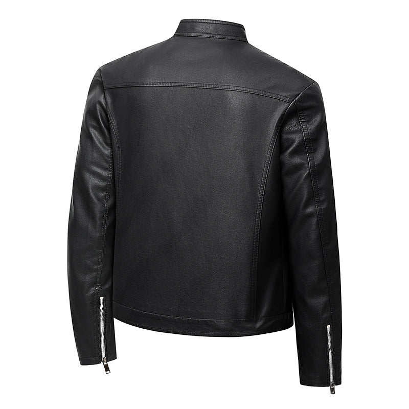 Men's PU Leather Jacket For Spring And Autumn