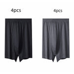 Men's High-waisted Pure Cotton Plus Size Loose Deep-crotch Cotton Breathable Boxer Shorts