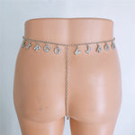 Panty Waistband Diamond Monogram Combination Thong Chain Waist Chain