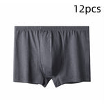 Men's High-waisted Pure Cotton Plus Size Loose Deep-crotch Cotton Breathable Boxer Shorts