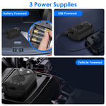 2 Pack Under Hood Ultrasonic Rodent Repeller Rodent Control Deterrent Chaser Blocker For Vehicle Indoor With Strobe Light 3 Power Supplies