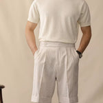 Men's British Breathable Mid-Waist Bubble Fabric Shorts