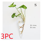 Fashion Wall Hanging Glass Flower Vase Terrarium Wall Fish Tank Aquarium Container Flower Planter Pots Home Garden Decoration