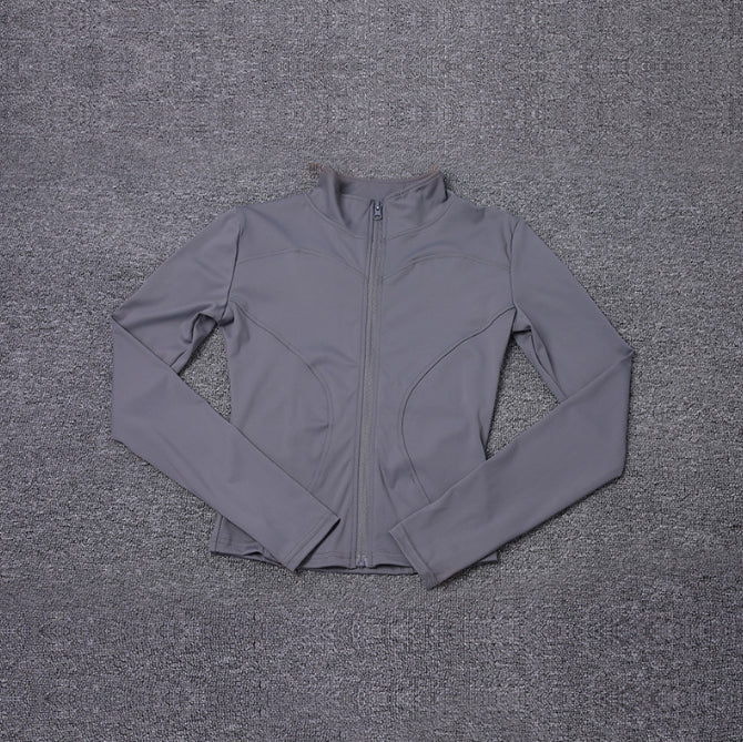 Women's New Fleece-lined Yoga Exercise Jacket Long-sleeved Yoga Clothing Top