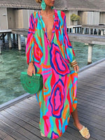 Top-selling Product Fashion Printed V-neck Dress