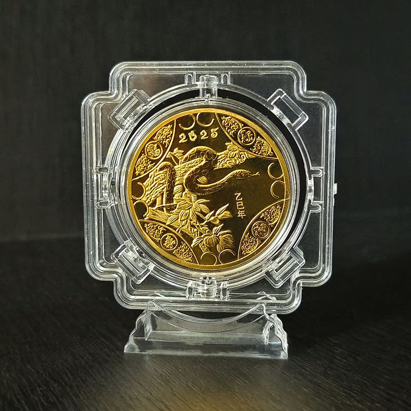 Snake Year Commemorative Medal Color Gold Plated Silver Plated