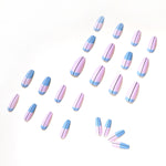 Nail Enhancement Blue French Patch