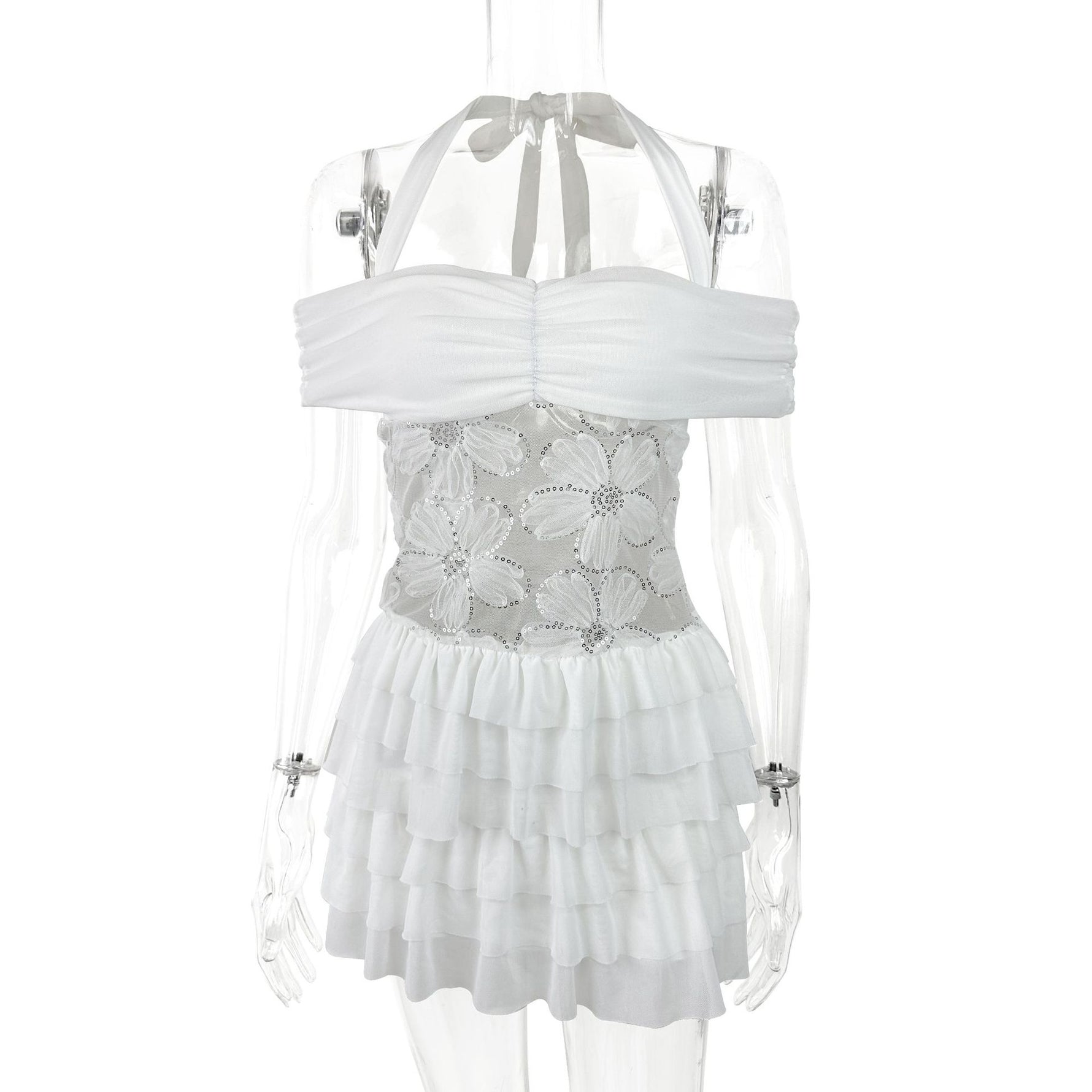 Off-shoulder Halter Sexy Womens Dress