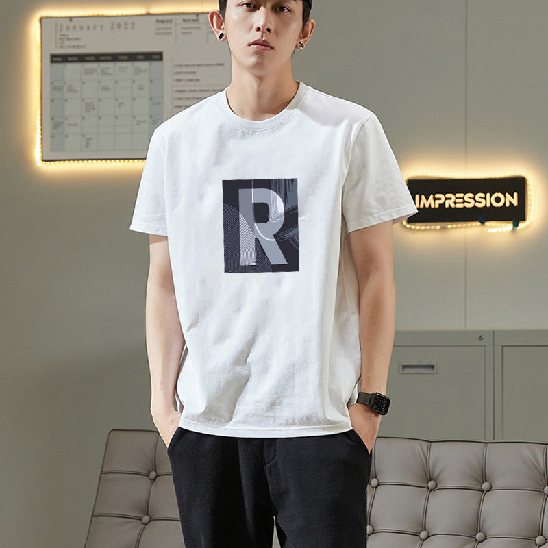Pure Cotton Short-sleeve T-shirt Trendy Casual Top