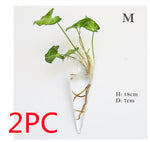 Fashion Wall Hanging Glass Flower Vase Terrarium Wall Fish Tank Aquarium Container Flower Planter Pots Home Garden Decoration