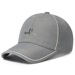 The New Style Fluorescent Strip Beanie Baseball Cap With A Curved Brim And A Chin Strap, In Korean Version, Is Suitable For Outdoor Cycling.