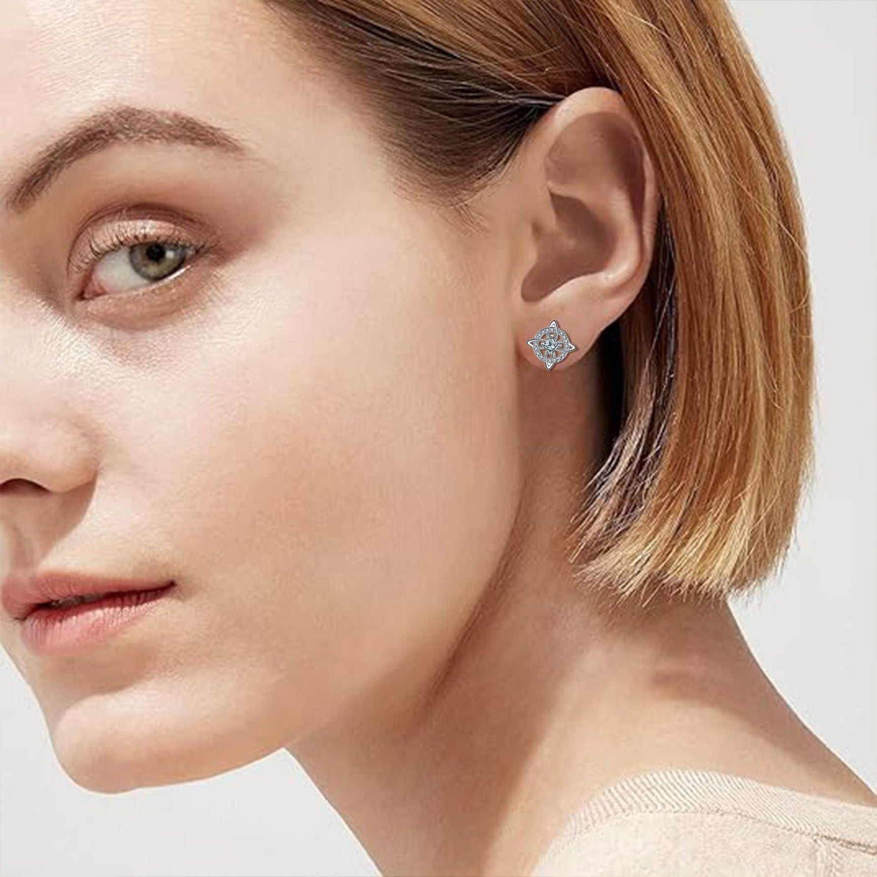 Top-selling Product Fashion 925 Silver Pin Celtic Stud Earrings