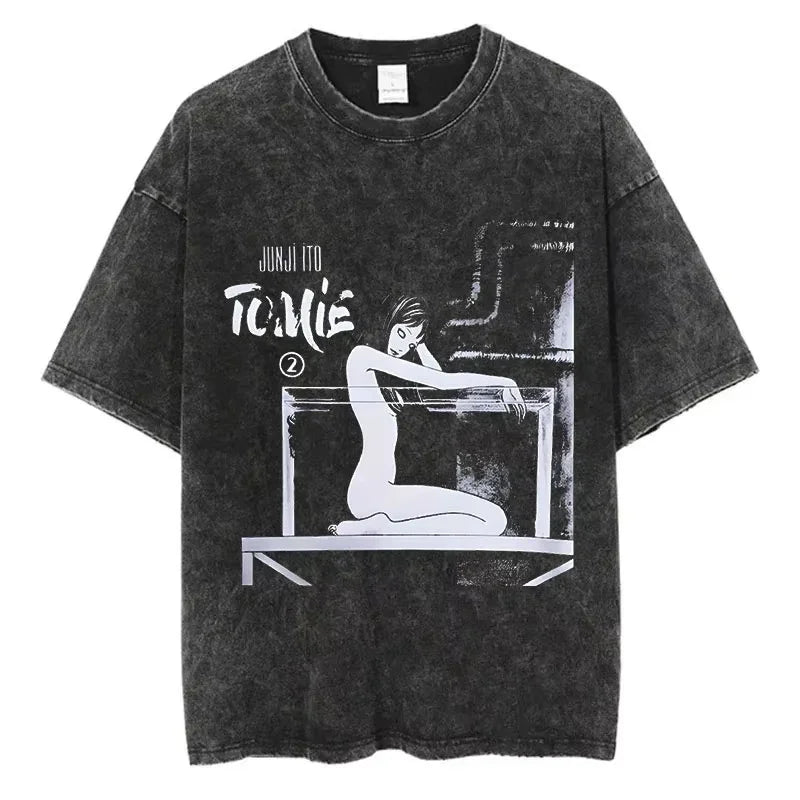 Men's Fashion Washed Streetwear Graphic Prints
