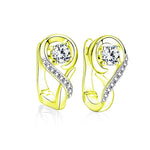 Korean Fashion Classic Silver Elegant Womens Musical Note Earrings Jewelry