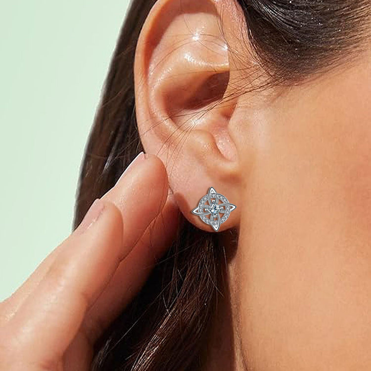 Top-selling Product Fashion 925 Silver Pin Celtic Stud Earrings