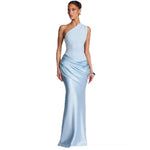 Elegant Womens Long One-Shoulder Dress