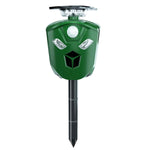 1Pc Electric Solar Powered Ultrasonic Animal Repeller 360 Degree Ultrasonic Animal Driver With Motion Sensor LED Flashing Lights Waterproof Outdoor Animal Repellent For Farm Garden Yard