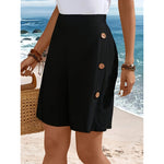 Retro Button-decorated Artistic All-match Casual Shorts